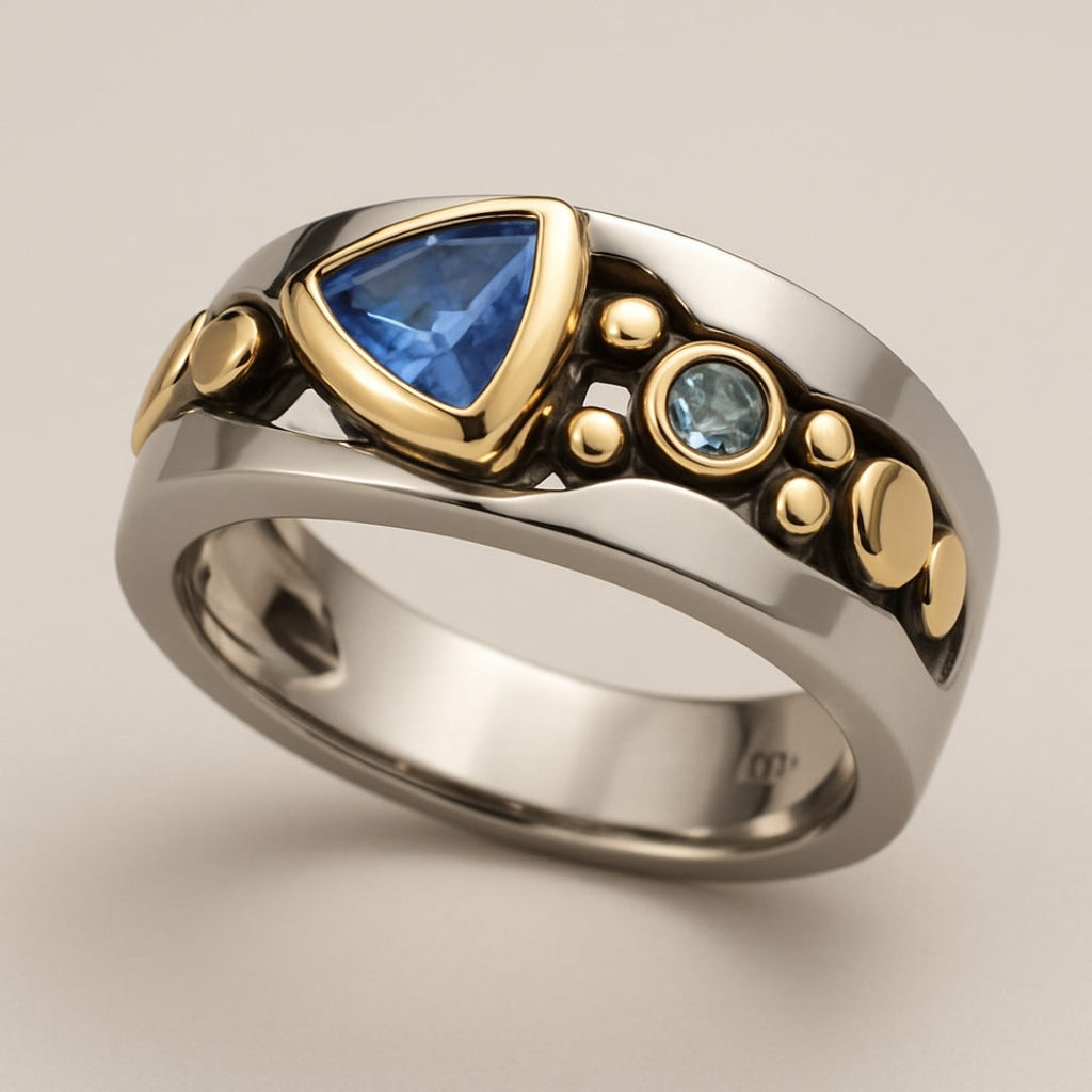 Vintage Blue Crystal Ring